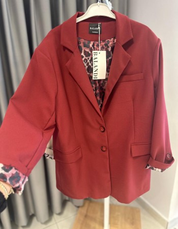 LEOPAR DETAYLI BLAZER CEKET 
