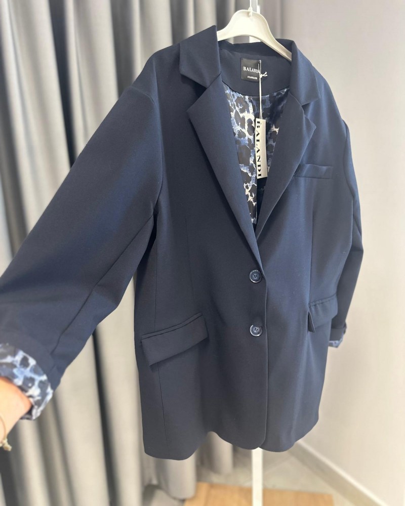 LEOPAR DETAYLI BLAZER CEKET 