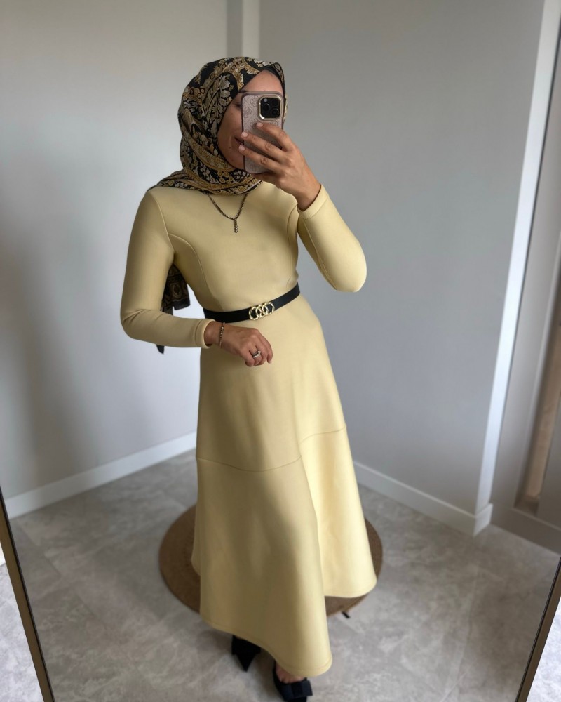 SCUBA ÇAN KESİM ELBİSE